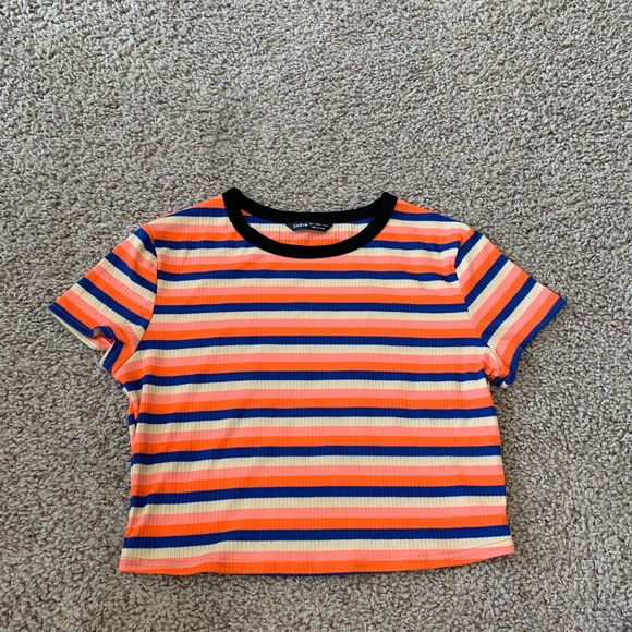 SHEIN Rib-Knit Colorful Stripped Top Size L - Picture 3 of 5